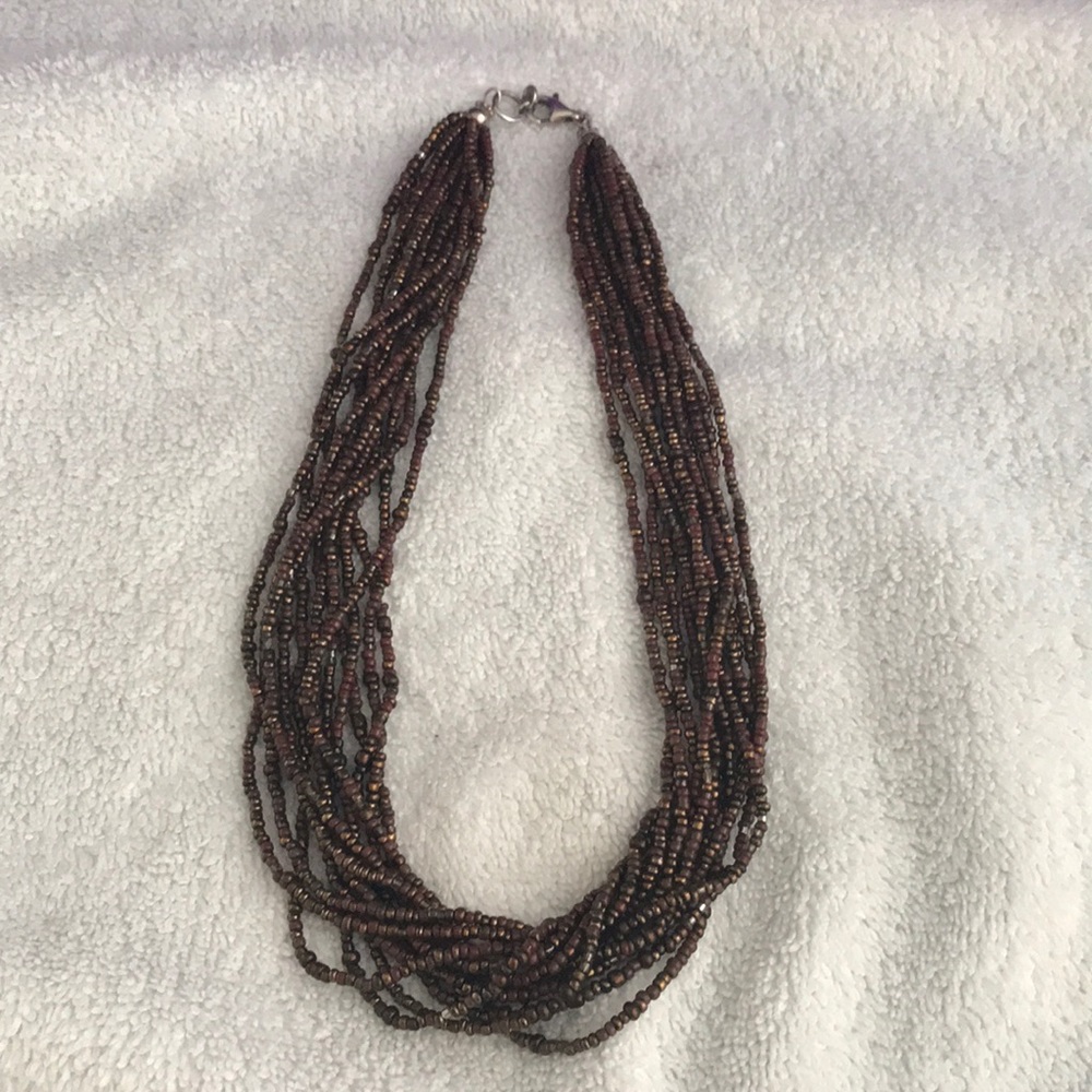 Silpada Brown Multi-Beaded Necklace